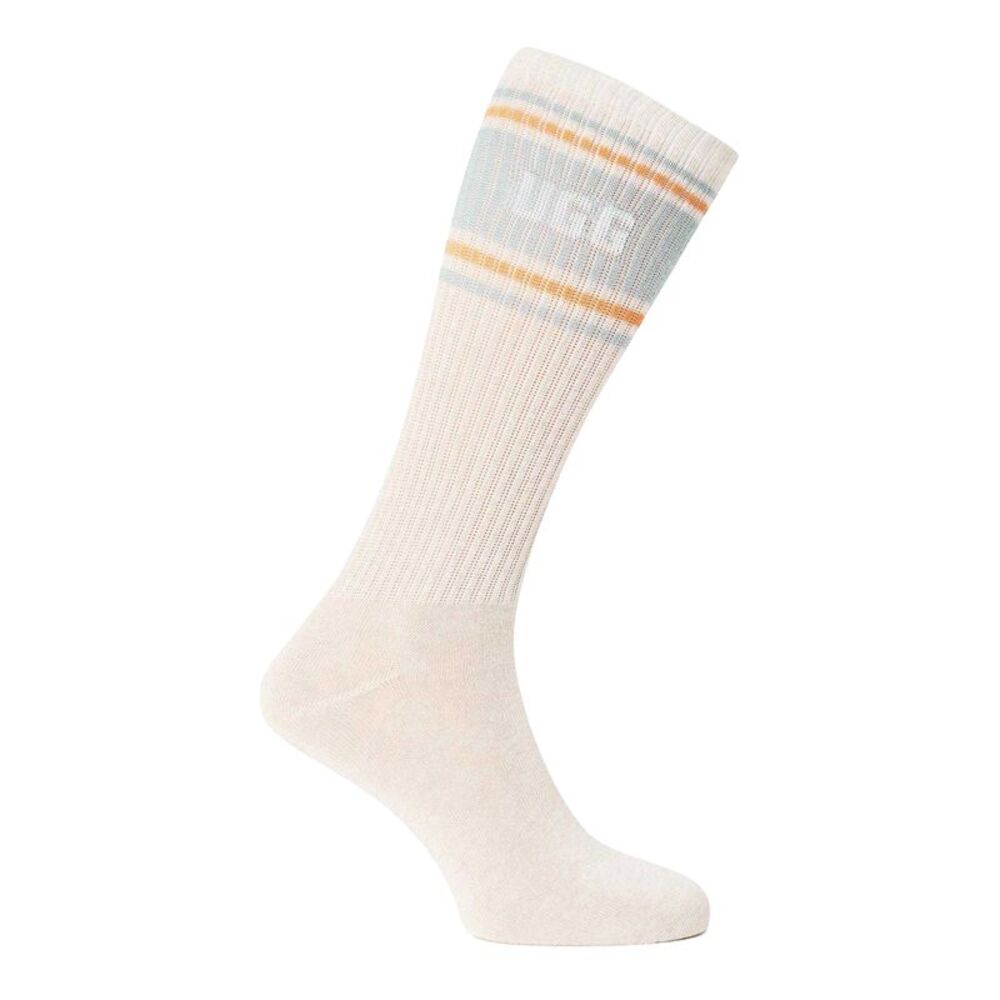 UGG Womens/Ladies Block Stripe Crew Socks / Nimbus Cloud